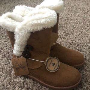 brown faux fur lined boots